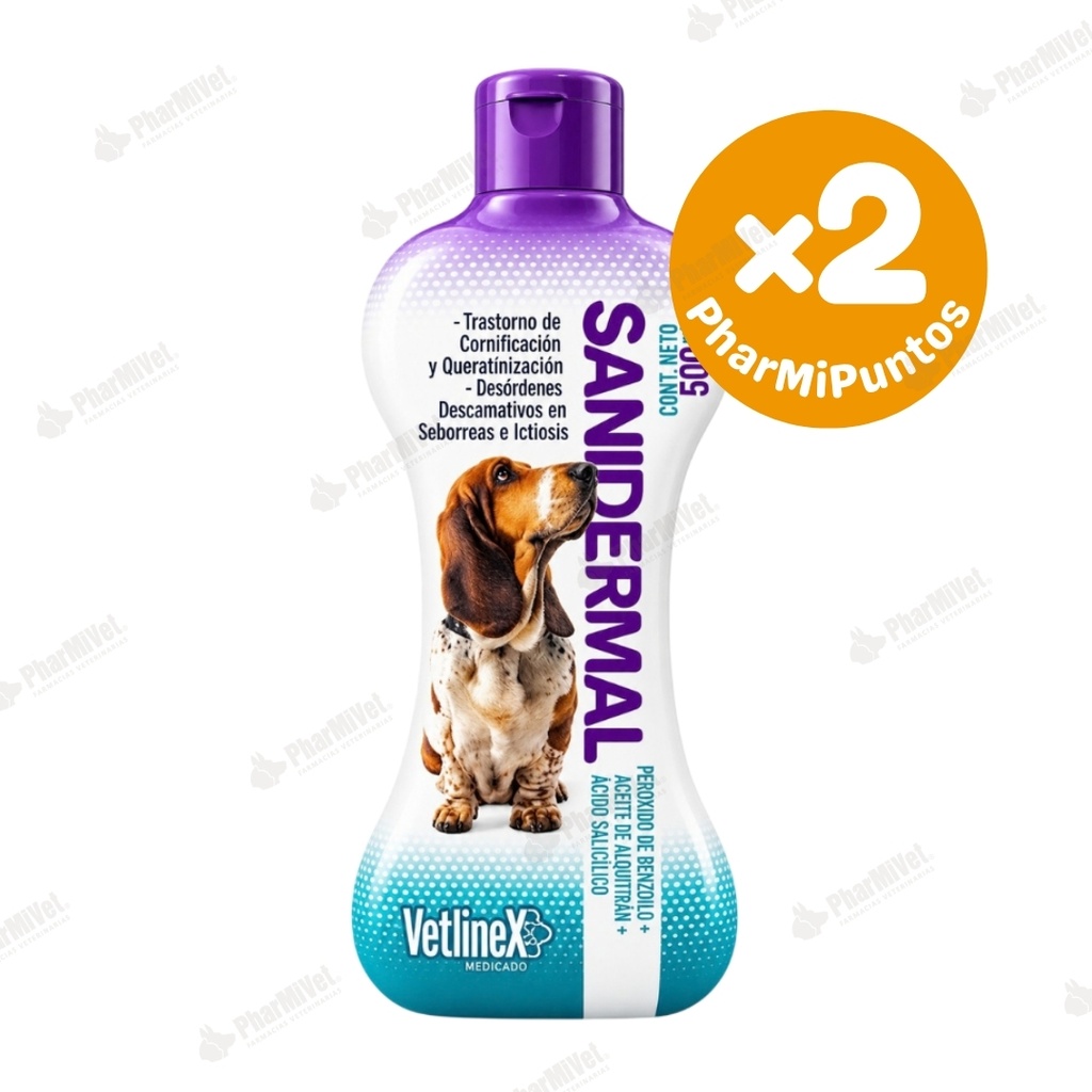 SHAMPOO SANIDERMAL VETLINEX X 500 ML