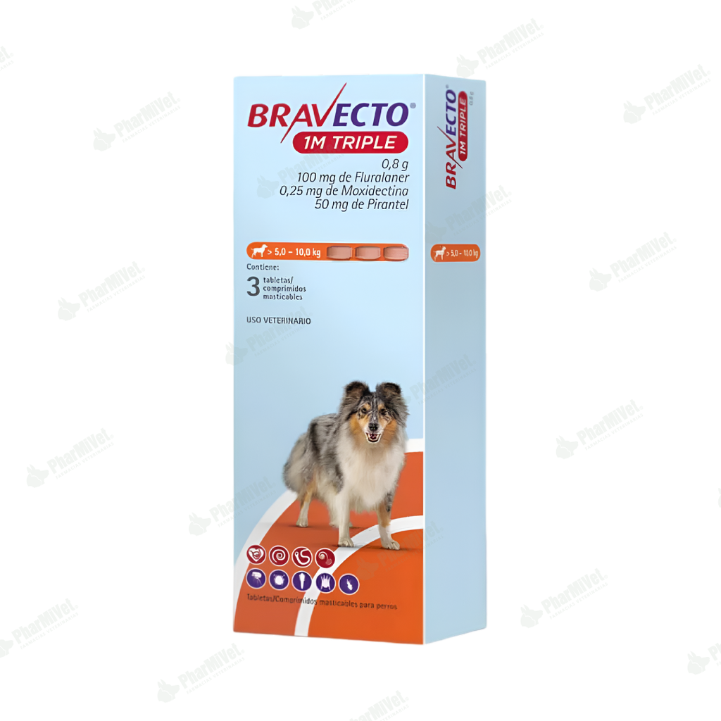 BRAVECTO 1M TRIPLE 100 MG (5 -10 KG) X  TAB