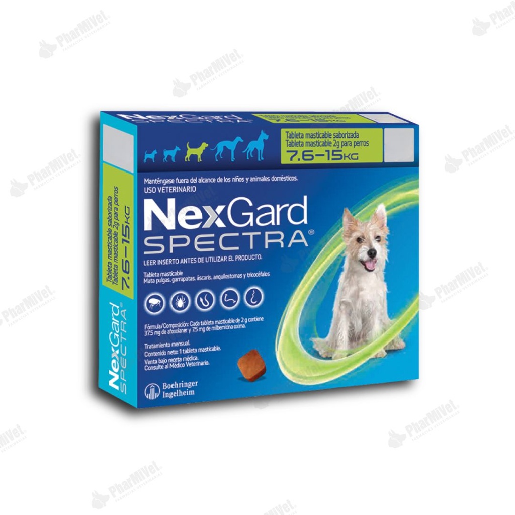 NEX GARD SPECTRA (2 GR) 7.6 - 15 KG x 3 TAB