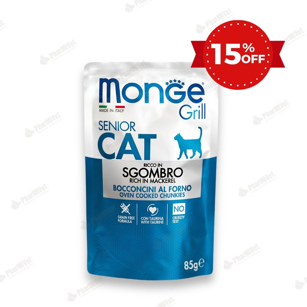 MONGE FELINE GRILL SENIOR CABALLA SOBRE 85 GR (1065)