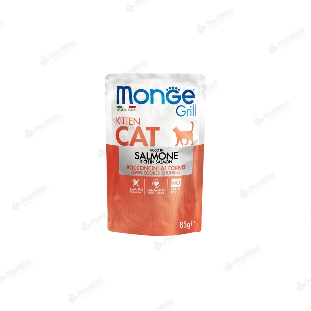 MONGE FELINE GRILL KITTEN SALMON SOBRE 85 GR (1066)