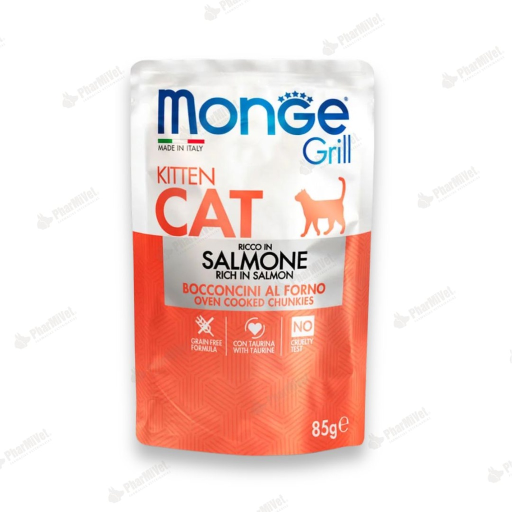 MONGE FELINE GRILL KITTEN SALMON SOBRE 85 GR (1066)