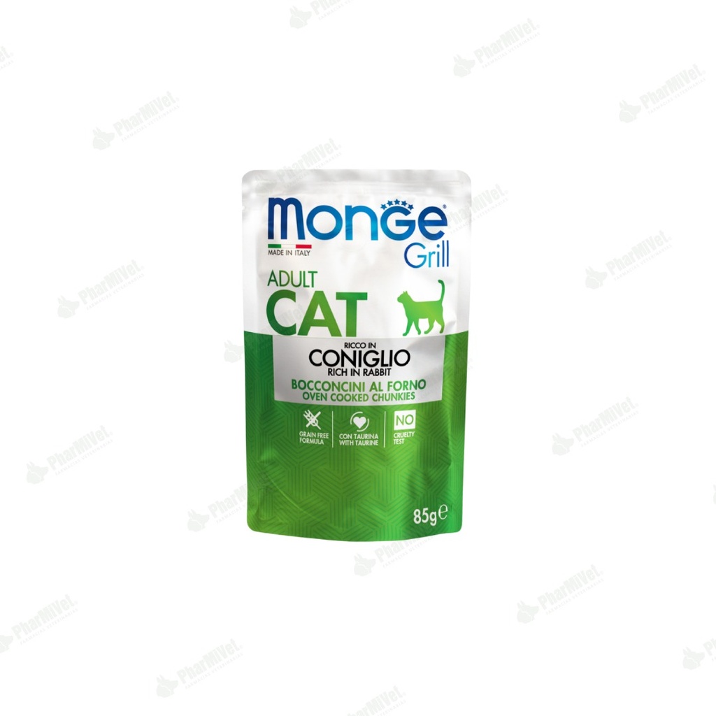 MONGE FELINE GRILL CONEJO SOBRE 85 GR (1063)