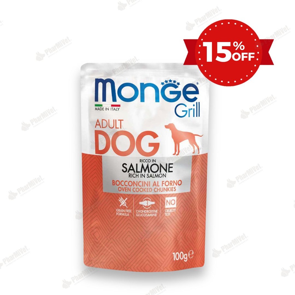 MONGE CANINE GRILL SALMON SOBRE 100 GR (828)