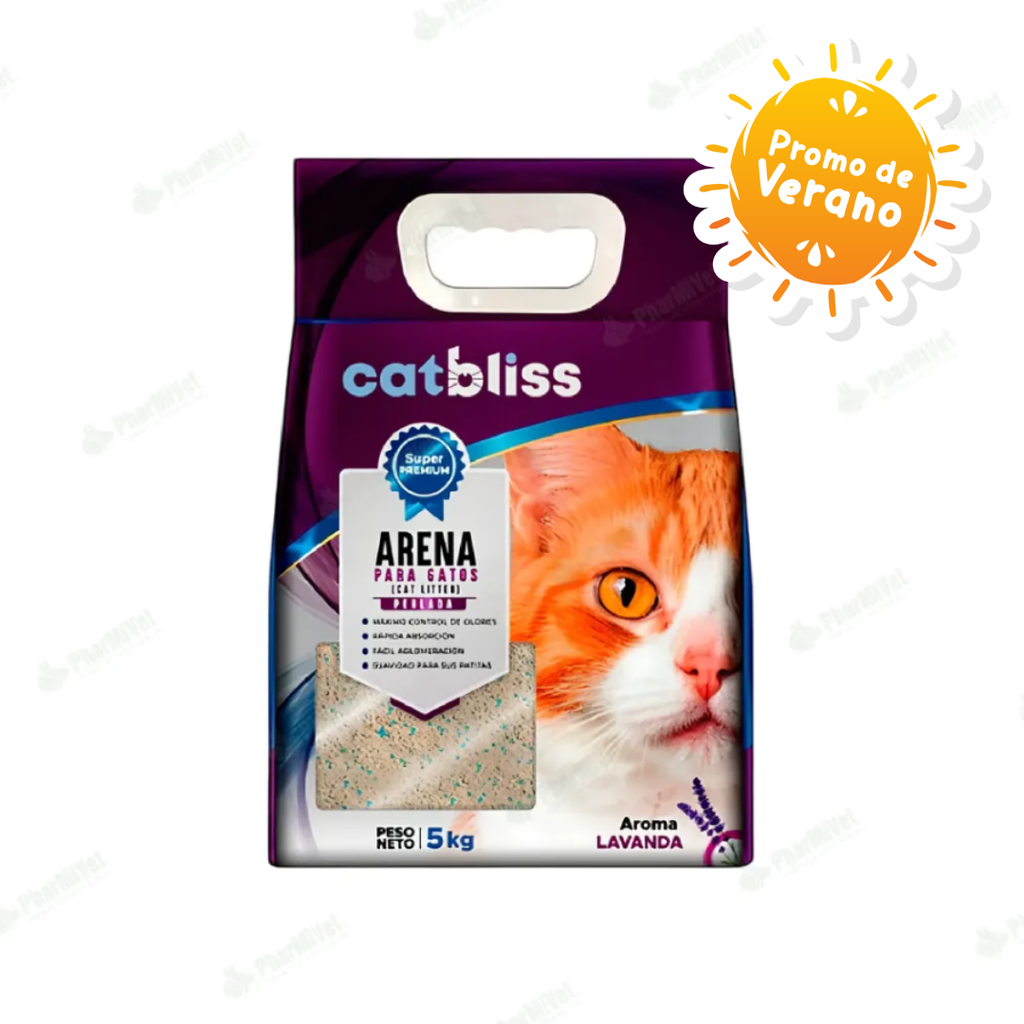 ARENA CATBLISS PERLADA LAVANDA X 5 KG