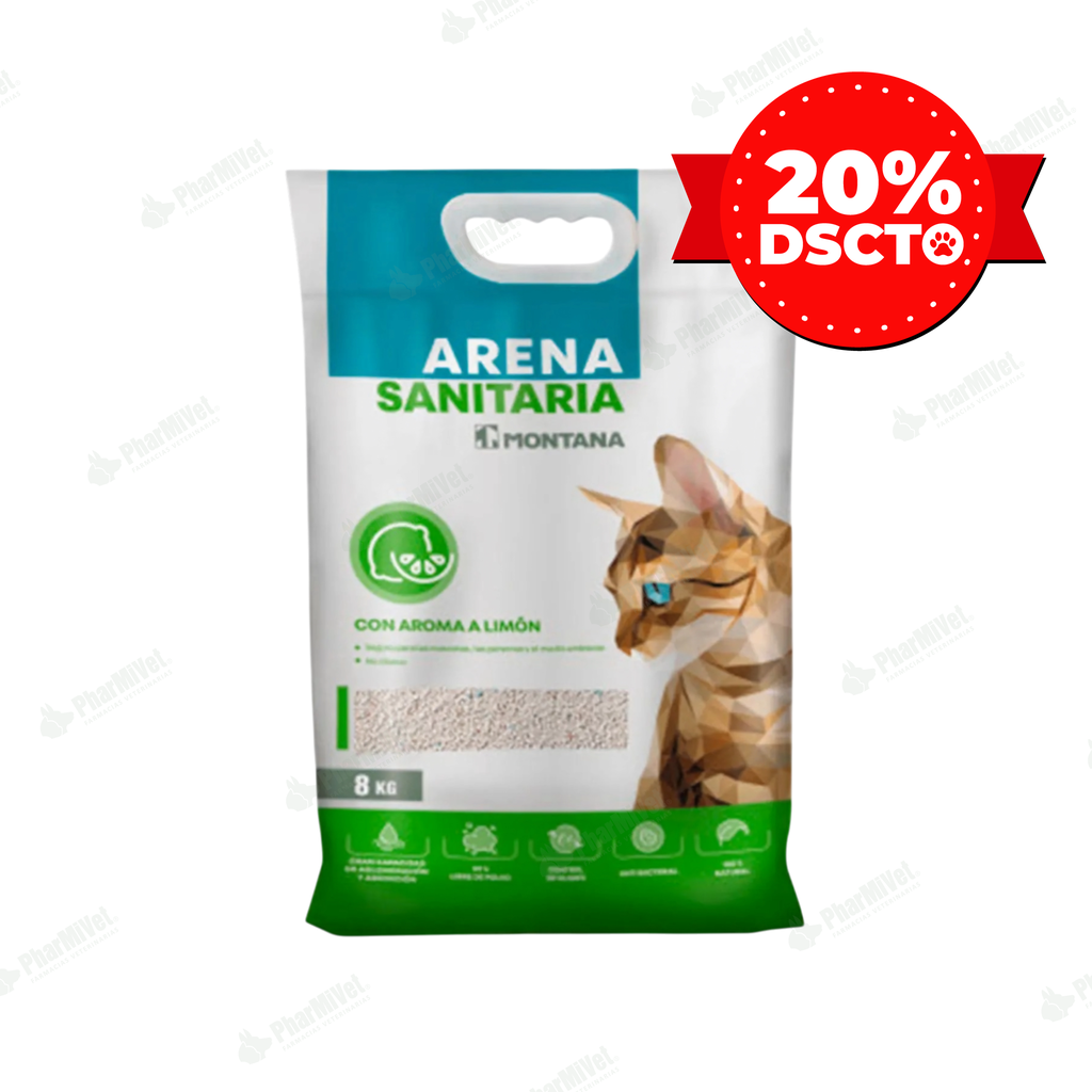 PROMO:ARENA SANITARIA AROMA LIMON X 8 KG