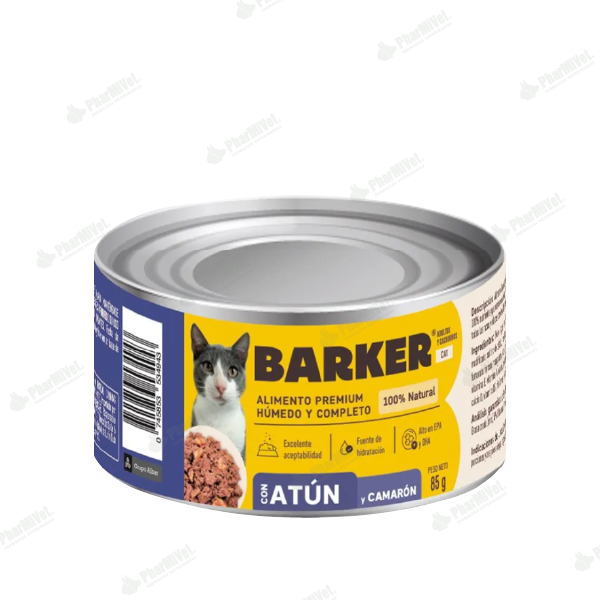 BARKER CON ATUN Y CAMARON LATA X 85 gr