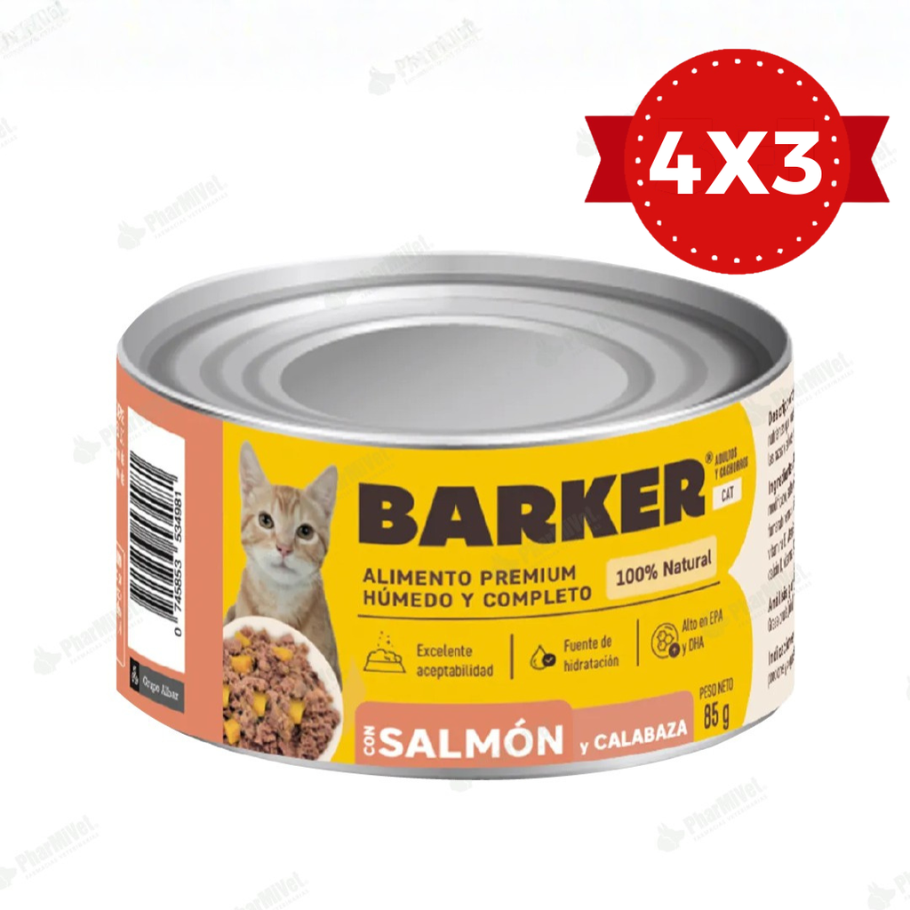 BARKER CON SALMON Y CALABAZA LATA X 85 gr