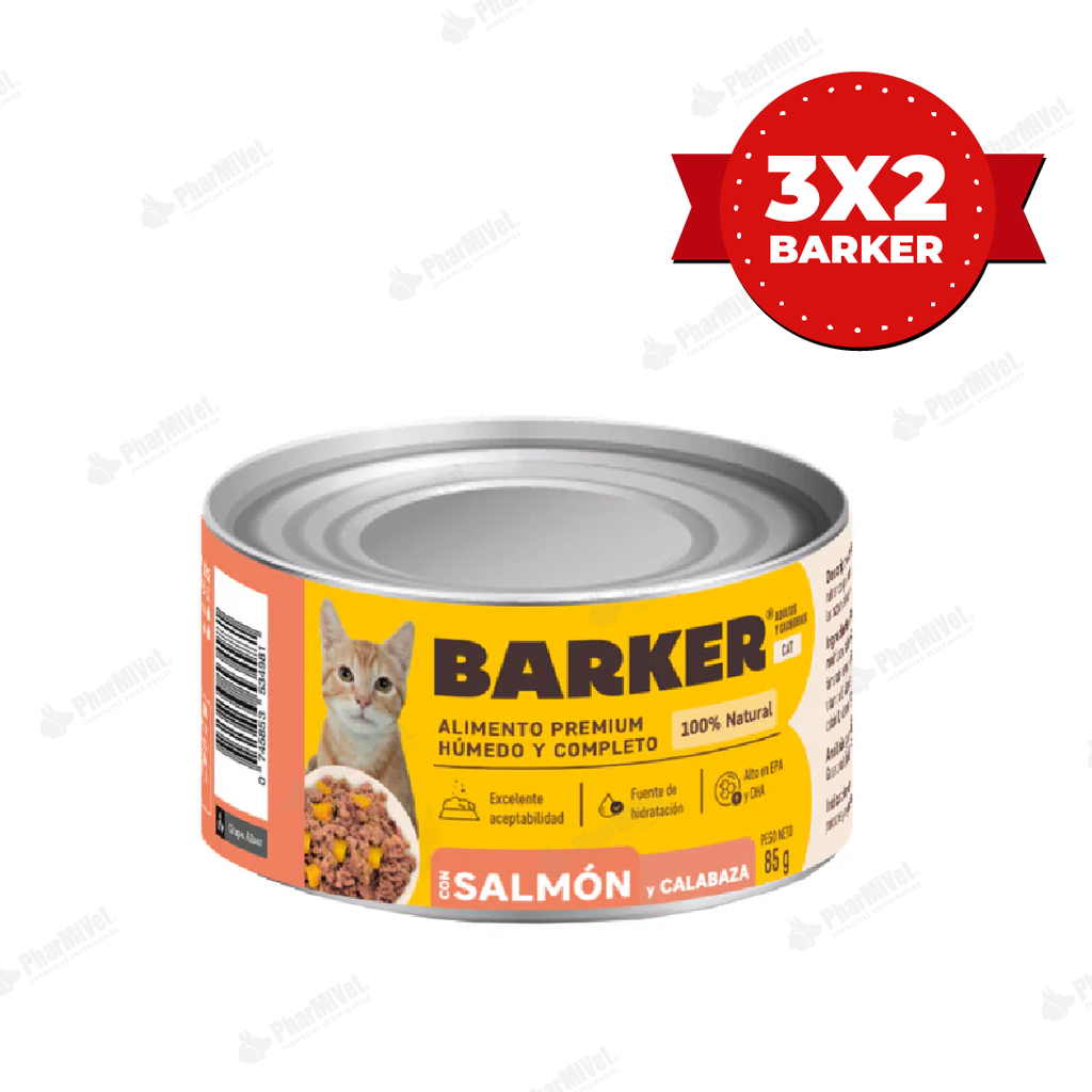 BARKER CON SALMON Y CALABAZA LATA X 85 gr