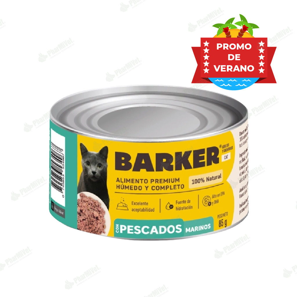 BARKER CON PESCADO Y MARINOS LATA X 85 gr
