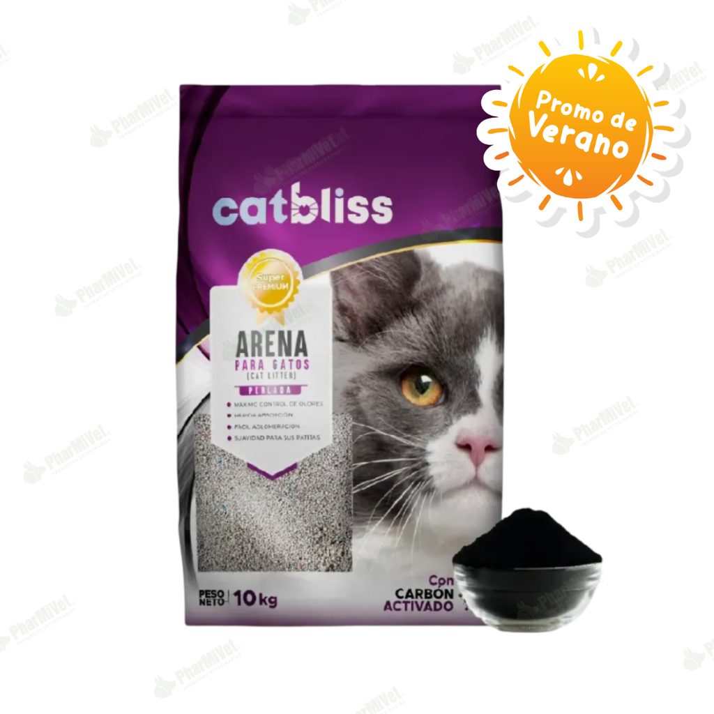 ARENA CATBLISS PERLADA CON CARBON ACTIVADO X 10 KG
