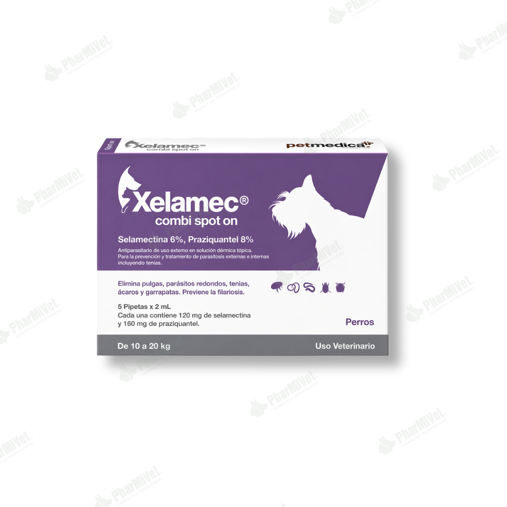 CAJA PIPETA XELAMEC COMBI X 2ML DE 10 A 20 KG. X 5 UND