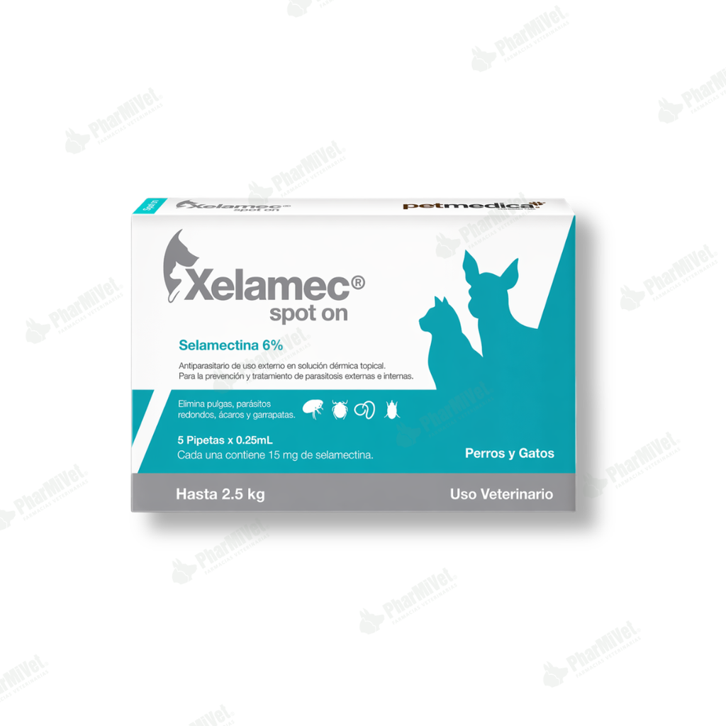 CAJA PIPETA XELAMEC SPOT X 0.25 HASTA 2.50 KG. X 5 UND