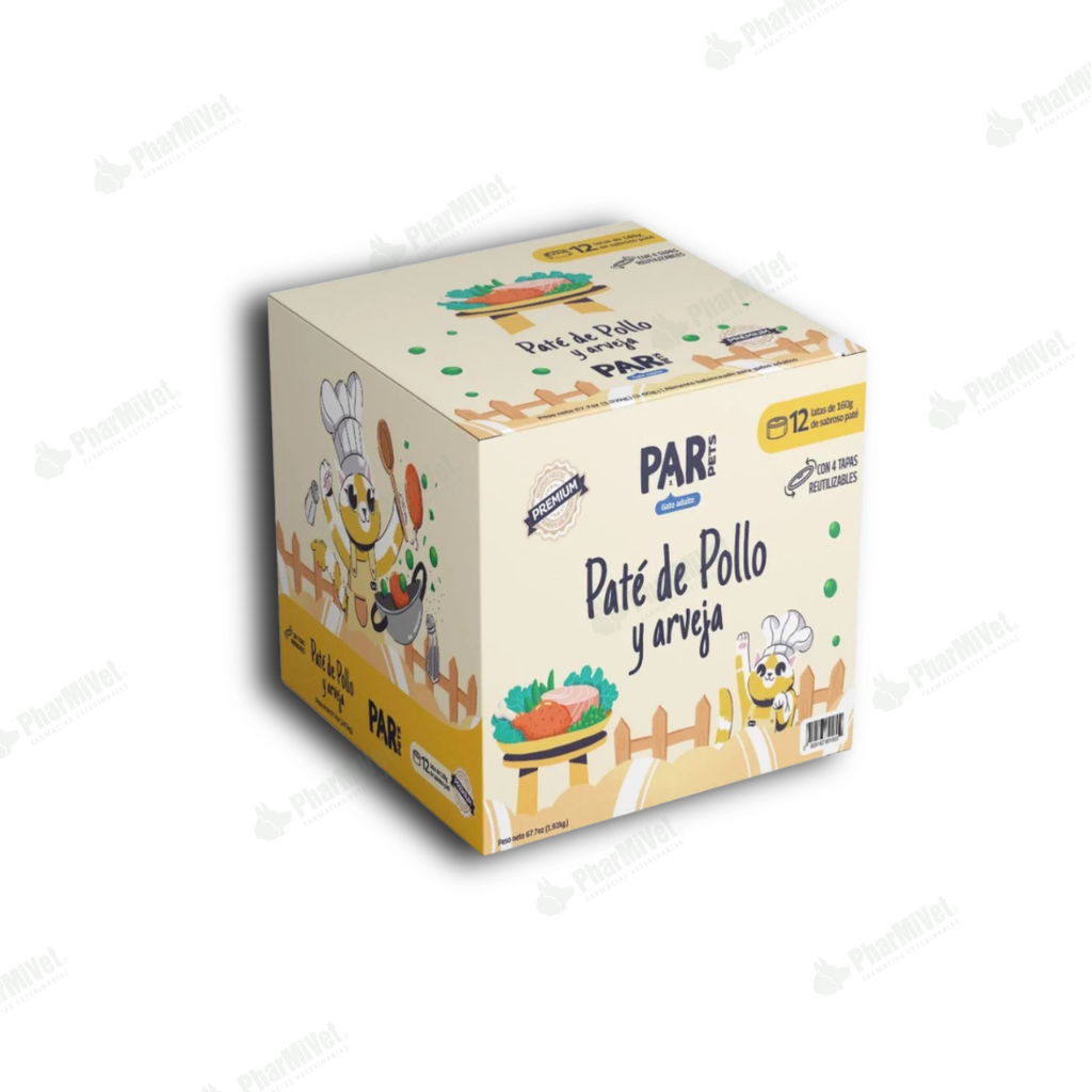 PAR PETS POLLO Y ARVEJA X 160 GR PACK X 12 UND