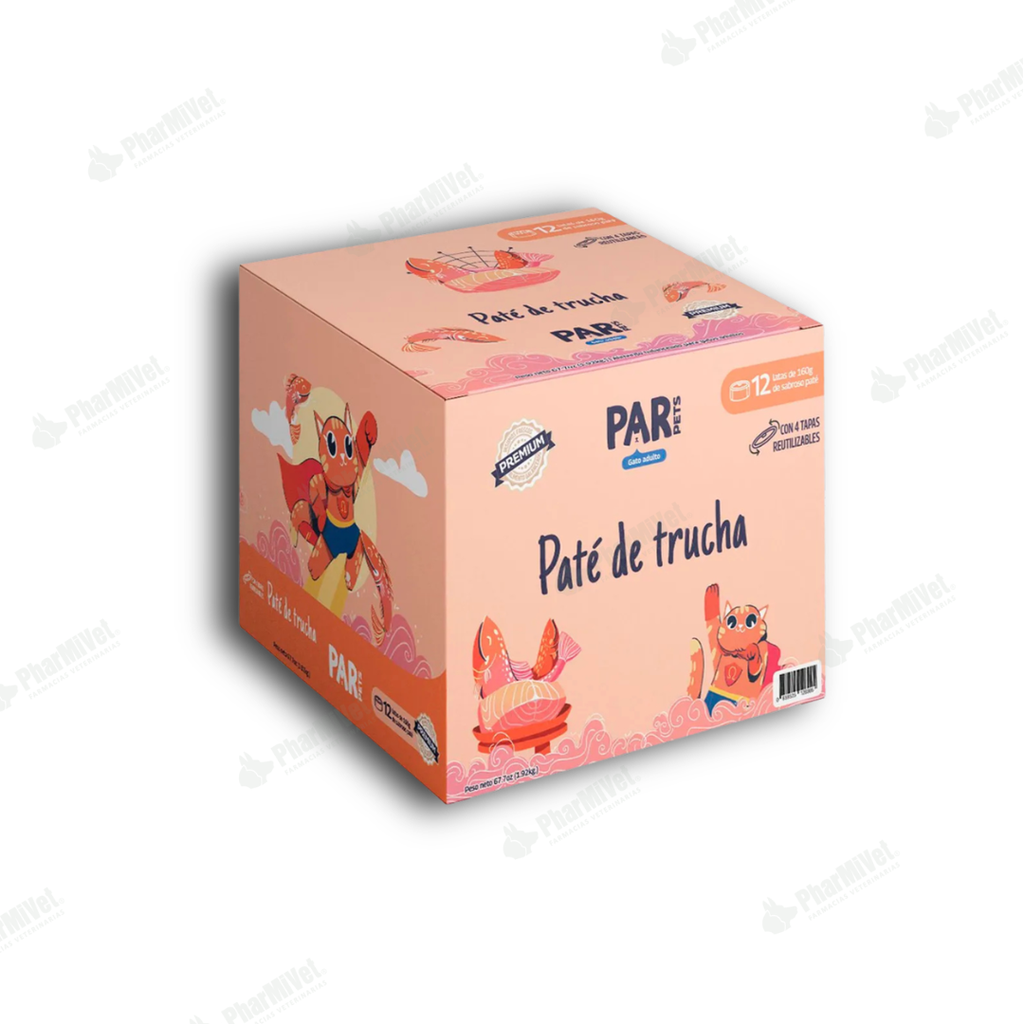 PAR PETS PATE DE TRUCHA X 160 GR PACK X 12 UND