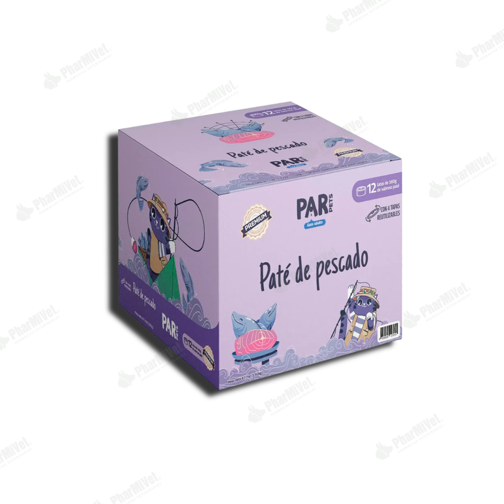 PAR PETS PATE DE PESCADO X 160 GR PACK X 12 UND