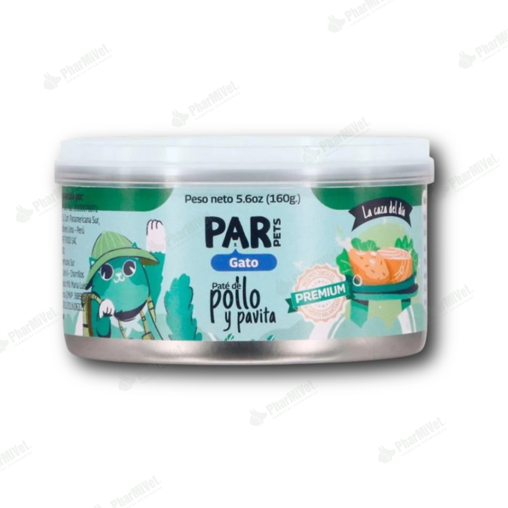 PAR PETS PATE DE POLLO Y PAVITA X 160 GR