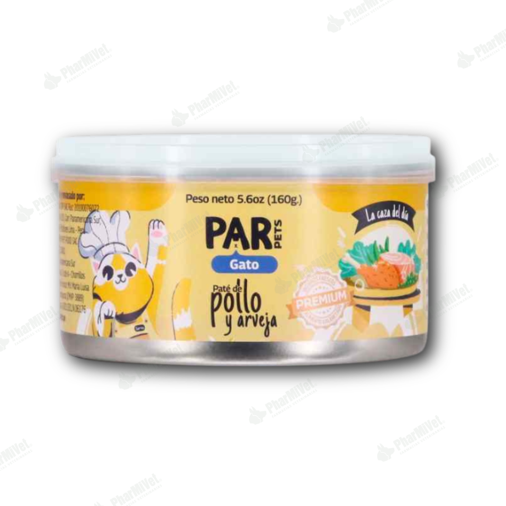 PAR PETS PATE DE POLLO Y ARVEJA X 160 GR