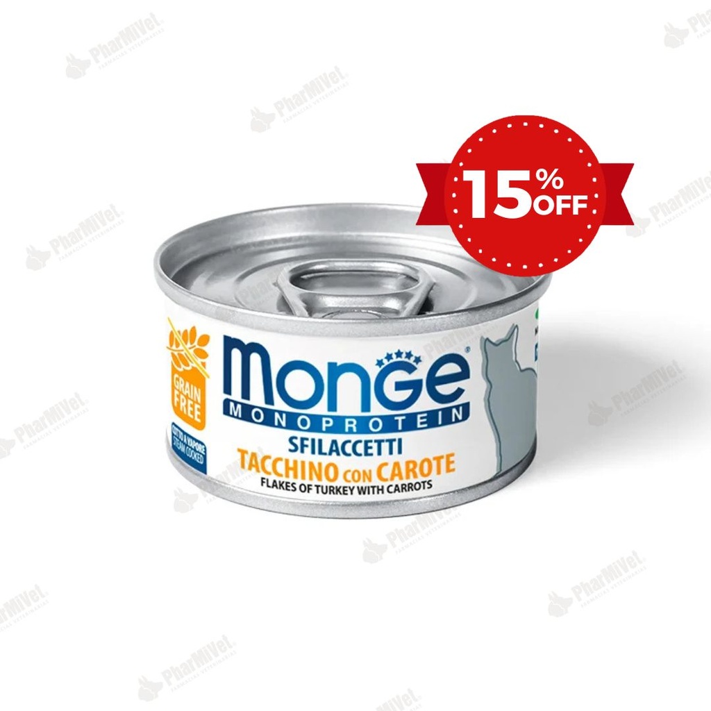 MONGE ADULT MONOPROTEIN PAVO Y ZANAHORIA 80 GR