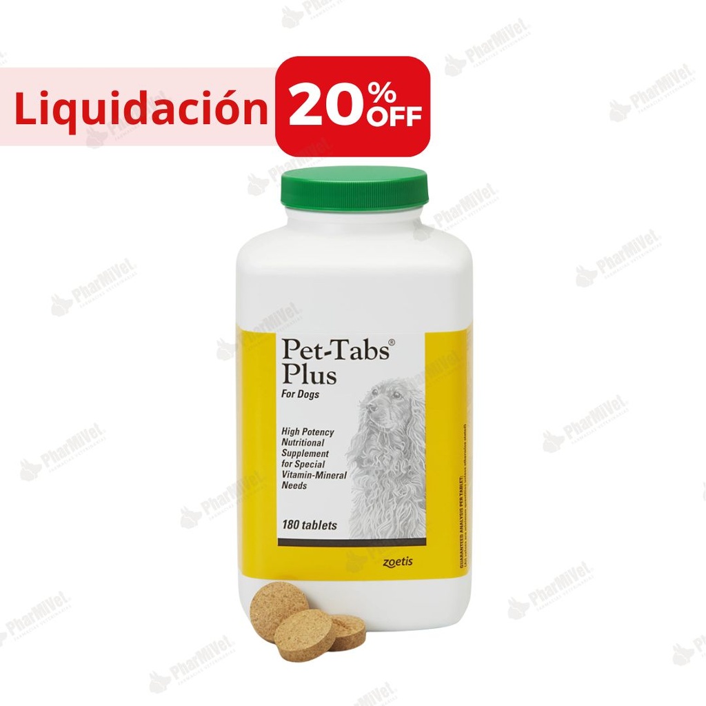 LIQUIDACIÓN: PET TABS PLUS X 180 TAB