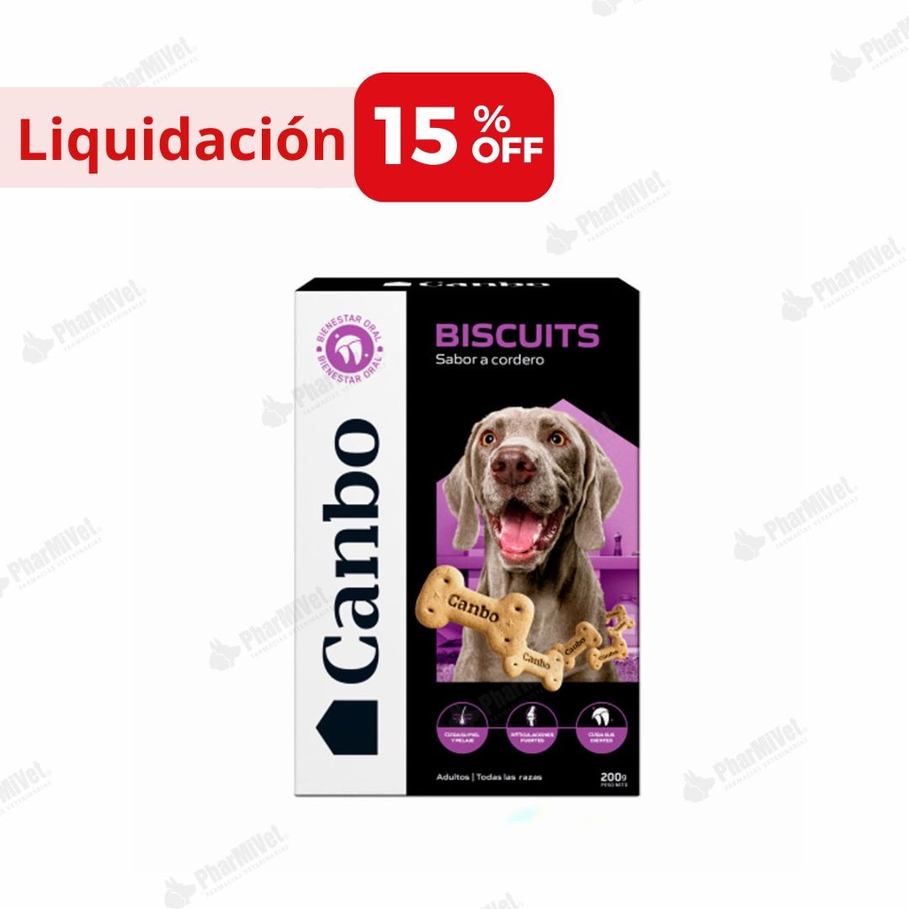 LIQUIDACIÓN: CANBO S.P. BISCUIT CORDERO X 200 GR
