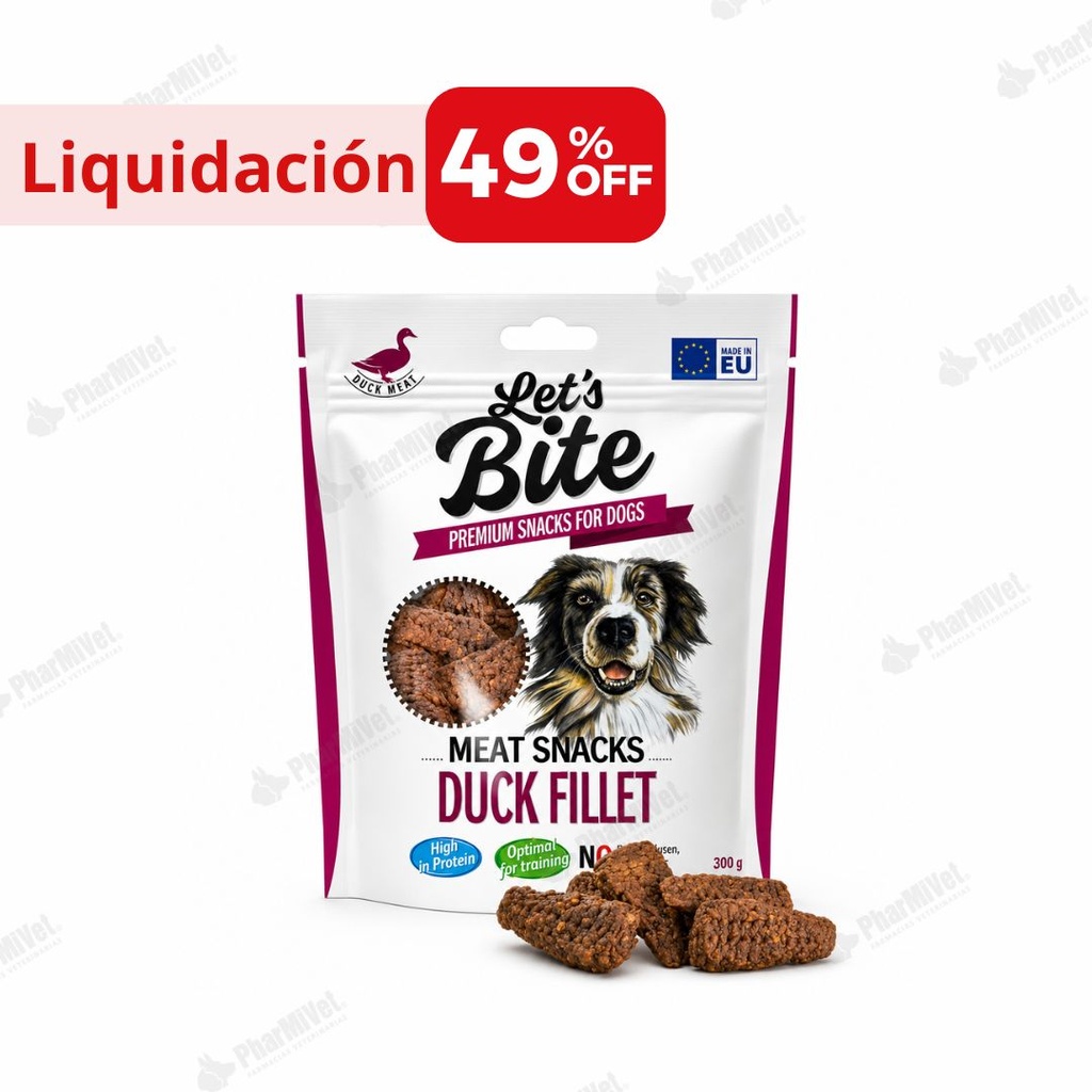 LIQUIDACIÓN: BRIT LETS BITE MEAT SNACK DUCK FILLET 80 GR