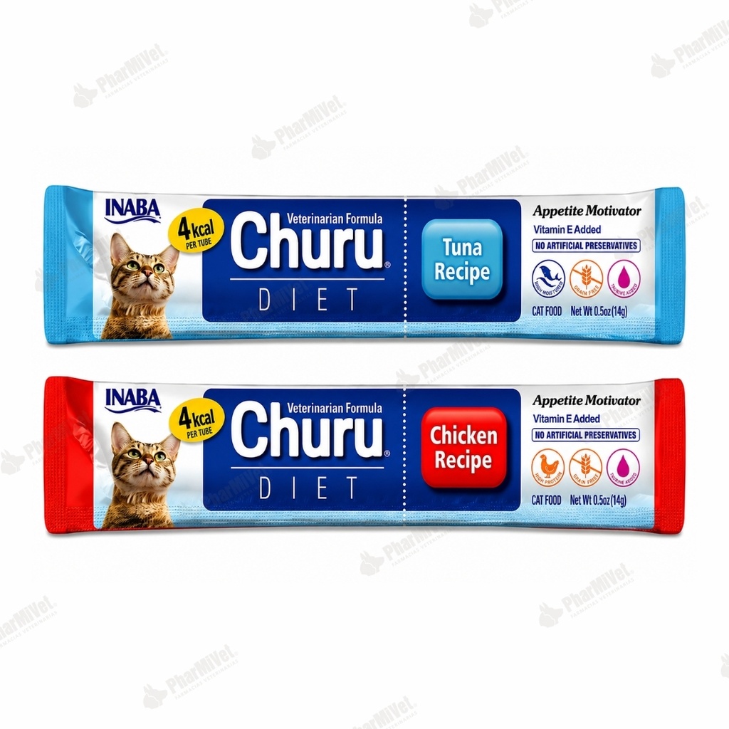 CHURU VET DIET ATUN / POLLO X UNID (SABOR ALEATORIO)