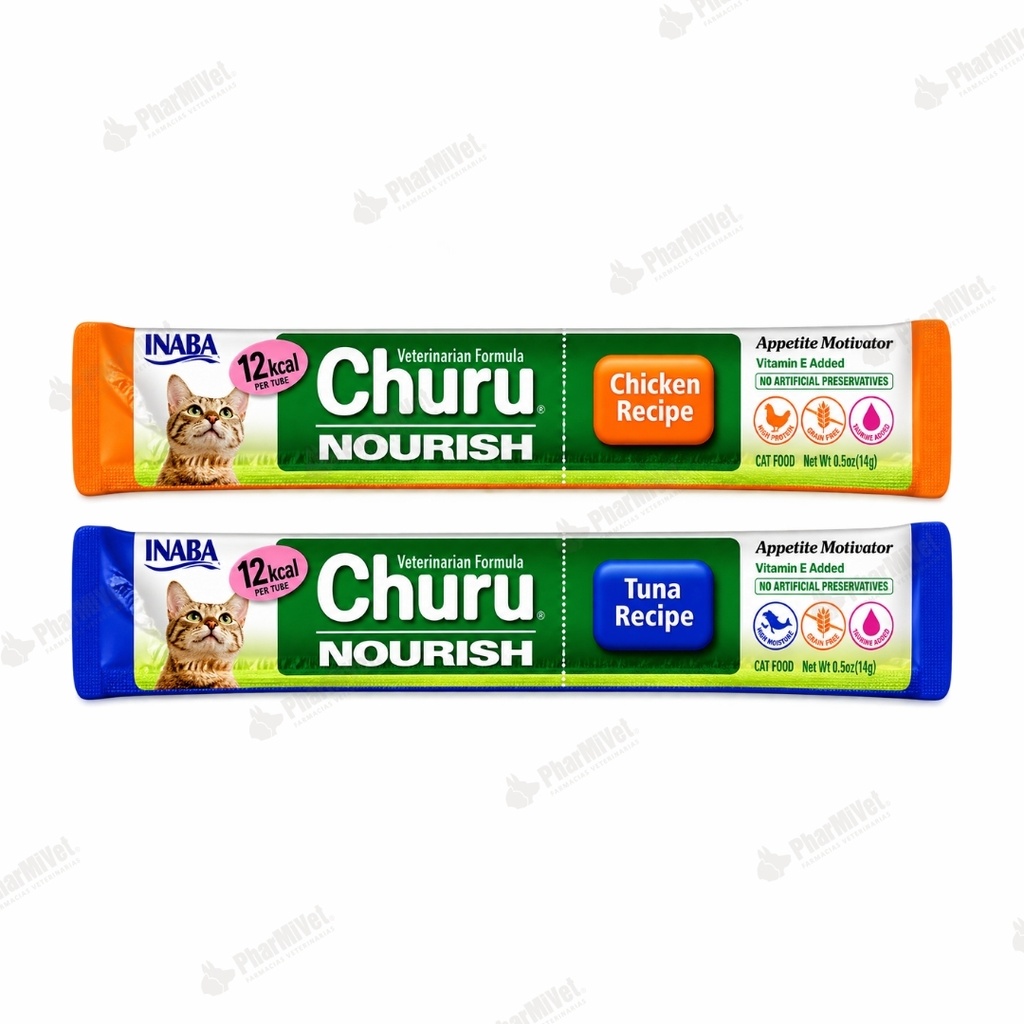CHURU VET NOURISH ATUN / POLLO X UNID (SABOR ALEATORIO)