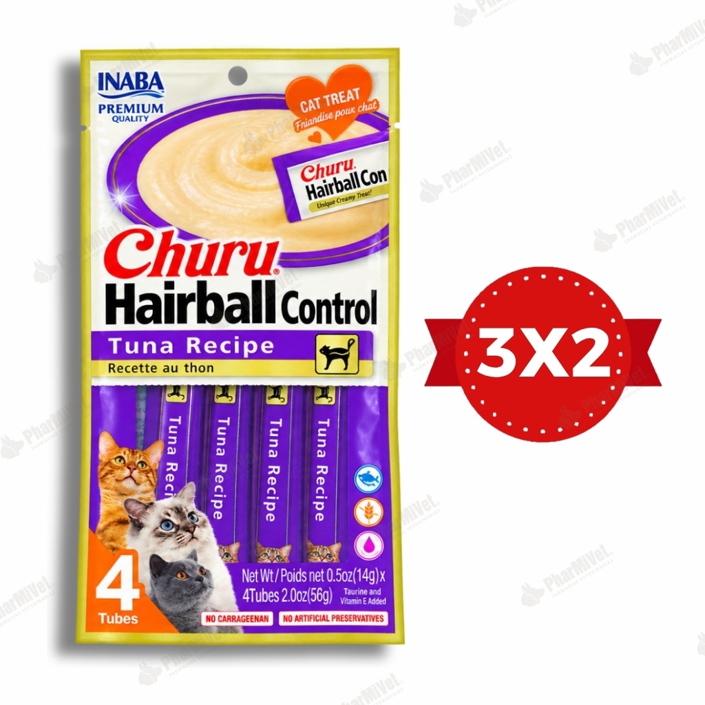 CHURU CONTROL DE BOLA DE PELOS ATUN X 4 UND