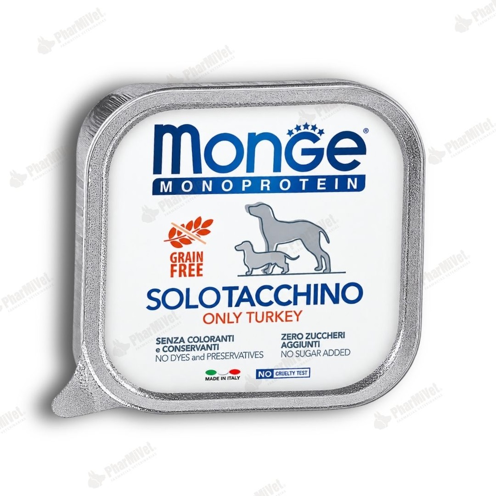 MONGE CANINE ADULT MONOPROTEIN PAVO ALUTRAY X 150 G