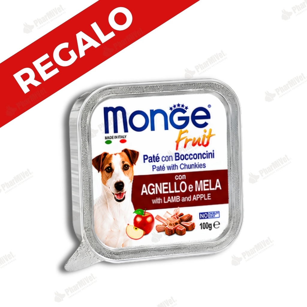 GIFT: MONGE CANINE FRUIT CORDERO Y MANZANA ALUTRAY X 100 GR