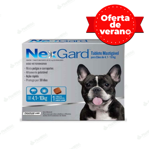 [8240903003] NEX GARD 28.3 MG DE 4 -10 KG X 1 TAB