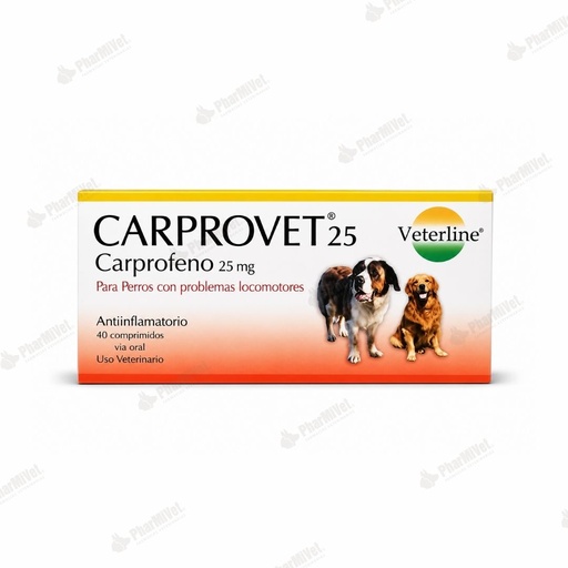 [81020306016] CARPROVET 25 MG X 40 TAB