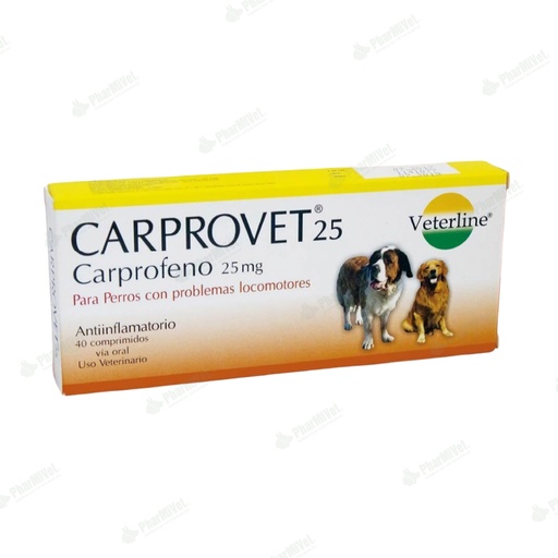 [8400104012] CARPROVET 25 MG X 40 TAB