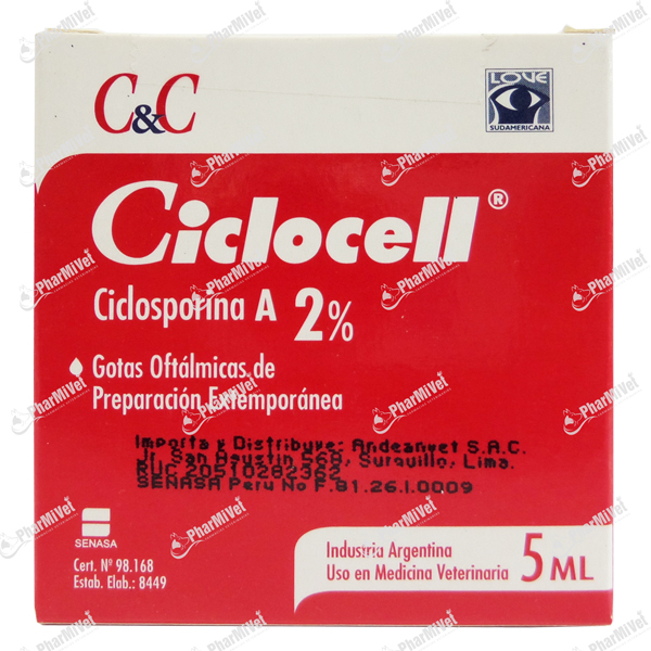 [81020312001] CICLOCELL 2% X 5 ML