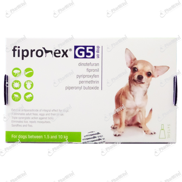 [81010101233] PIPETA FIPRONEX G5 X 1.5 ML DE 1.5 A 10 KG.POR UND