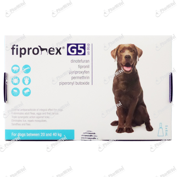 [81010101235] PIPETA FIPRONEX G5 X 6 ML DE 20 A 40 KG.POR UND