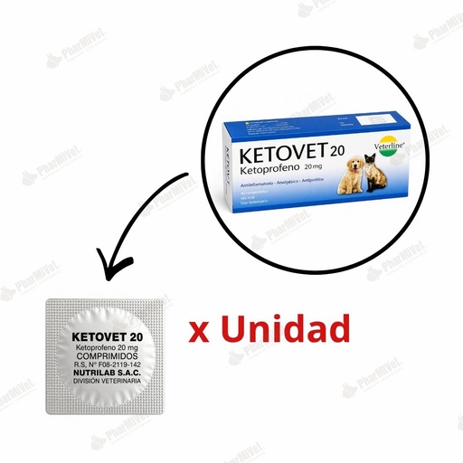 [82020306042] KETOVET 20 MG X UND