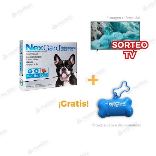 [81010101075] NEX GARD 28.3 MG DE 4-10 KG X 3 TAB