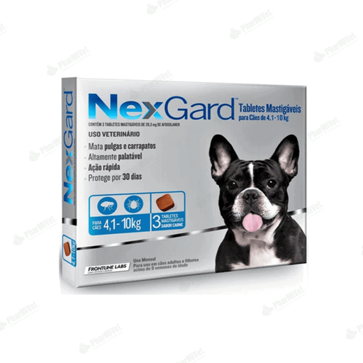 [81010101075] NEX GARD 28.3 MG DE 4-10 KG X 3 TAB