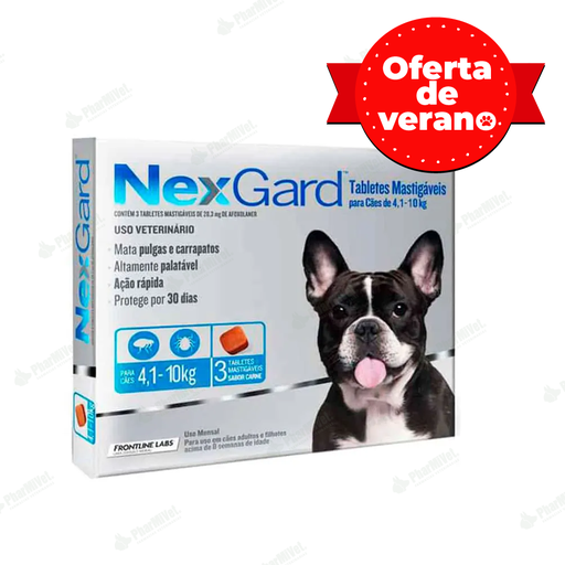 [8240903008] NEX GARD 28.3 MG DE 4-10 KG X 3 TAB