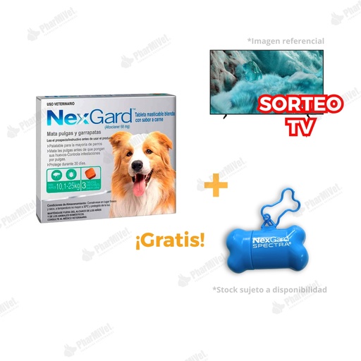 [81010101077] NEX GARD 68 MG DE 10-25 KG X 3 TAB