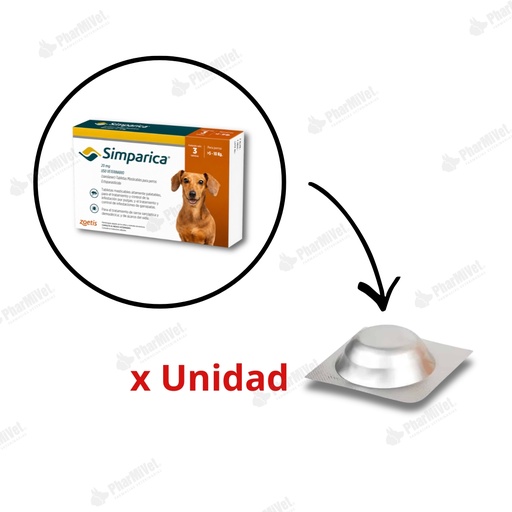 [82010101114] SIMPARICA 20 MG DE 5 - 10 KG X UNIDAD