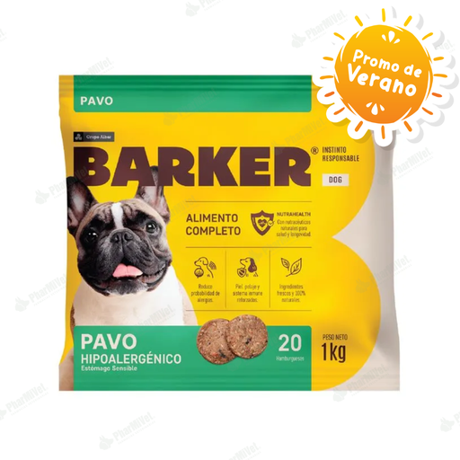 [8680306016] BARKER HAMBURGUESA PAVO (1KG) X 20 UND