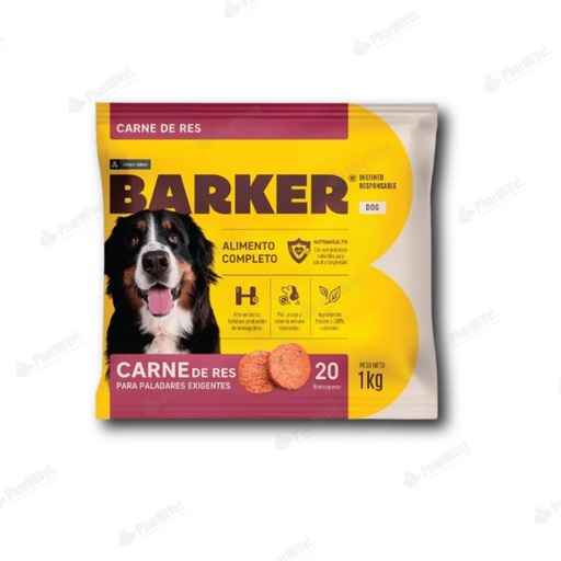 [81040101001] BARKER HAMBURGUESA CARNE DE RES (1 KG) X 20 UND