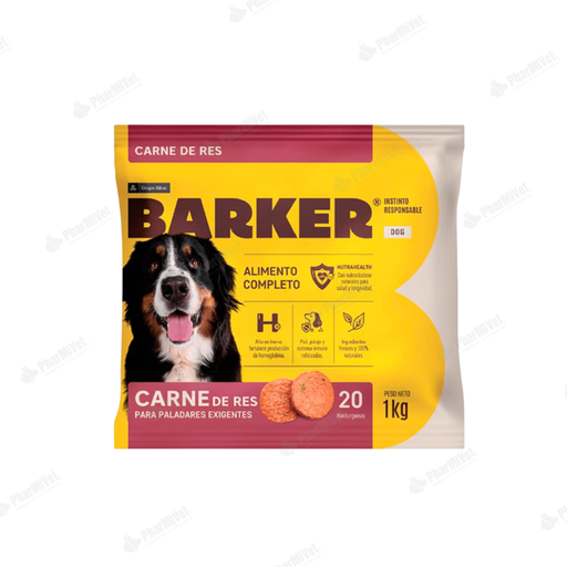 [8680306017] BARKER HAMBURGUESA CARNE DE RES (1 KG) X 20 UND