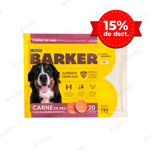 [8680306017] BARKER HAMBURGUESA CARNE DE RES (1 KG) X 20 UND