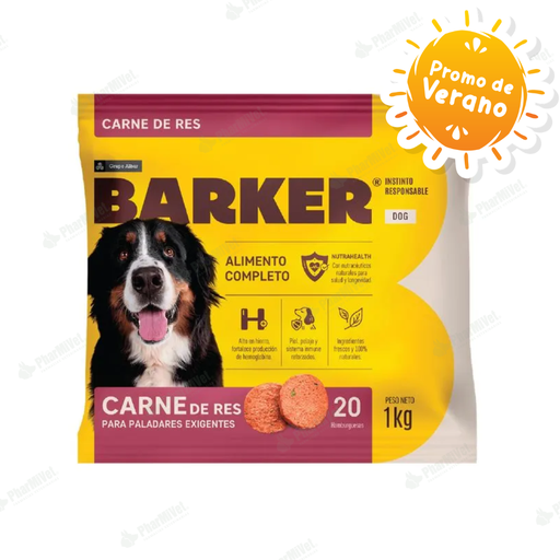 [8680306017] BARKER HAMBURGUESA CARNE DE RES (1 KG) X 20 UND