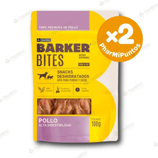 [81040405005] BARKER BITES POLLO X 100 GR