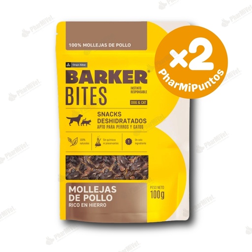 [81040405004] BARKER BITES MOLLEJAS DE POLLO X 100 GR